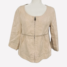 R.E.D. Valentino Dusty Pink Full Zip Lined Short Jacket Women 3/4 Sleeve 40