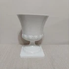 E.O. Brody Co. Vintage White Milk Glass 9" Tall Footed Vase Planter Grecian Urn