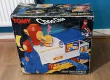 Vintage Tomy Choo Choo Express Ride On Train With Track
