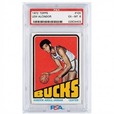 Certified 1972 Topps Kareem Abdul-Jabbar Basketball Card - Vintage Collectible!