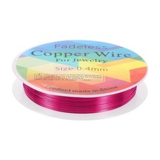Jewelry Wire 30ft 26 Gauge Brass Craft Jewelry Wrapping Wire, Rose Red