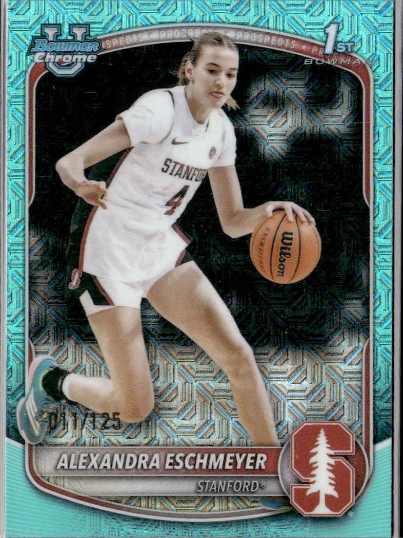 2025 Bowman U Chrome Alexandra Eschmeyer BCP-75 Teal Mojo /125 Stanford