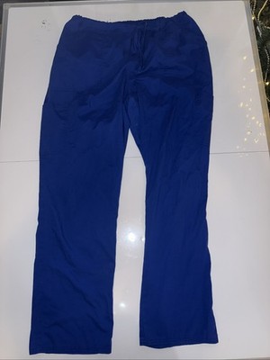 Scrubstar Pants Womens XL Blue Scrub Pants Drawstring Elastic Waist Pockets