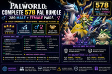 Palworld ALL 578 Pals Bundle | Male + Female | Max Stats | Modded