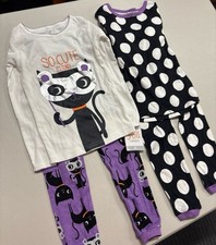 Girls Just One You by Carter  s Halloween Cat Pajamas 2-Pack Set 4T NWT