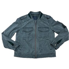 Sanctuary Clothing Military Style Jacket Army Green Utility Cargo Zip Casual M