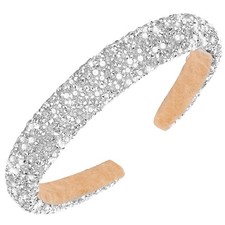 Rhinestone Padded Crystal Headband - Women's Glitter Bling Pearls Jeweled Hai...