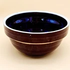Vintage McCoy Pottery Mixing Bowl 9” Beehive Ribbed Body Brown Stoneware *READ**