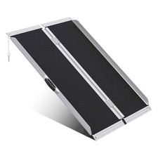 Portable Wheelchair Ramp 3FT,No-Slip Aluminum Folding Handicap Ramp 800 lbs L...
