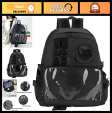 Preppy Ita Bag Backpack with Pin Display Insert - Anime Cosplay School Bag Blac