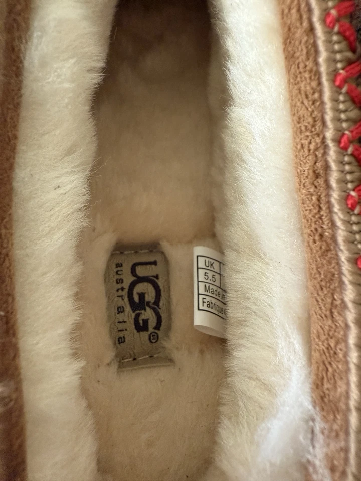 NWOB UGG Tasman Labyrinth Platform Bootie Slippers Shoes 40 | US 8, Red - Image 4 of 4