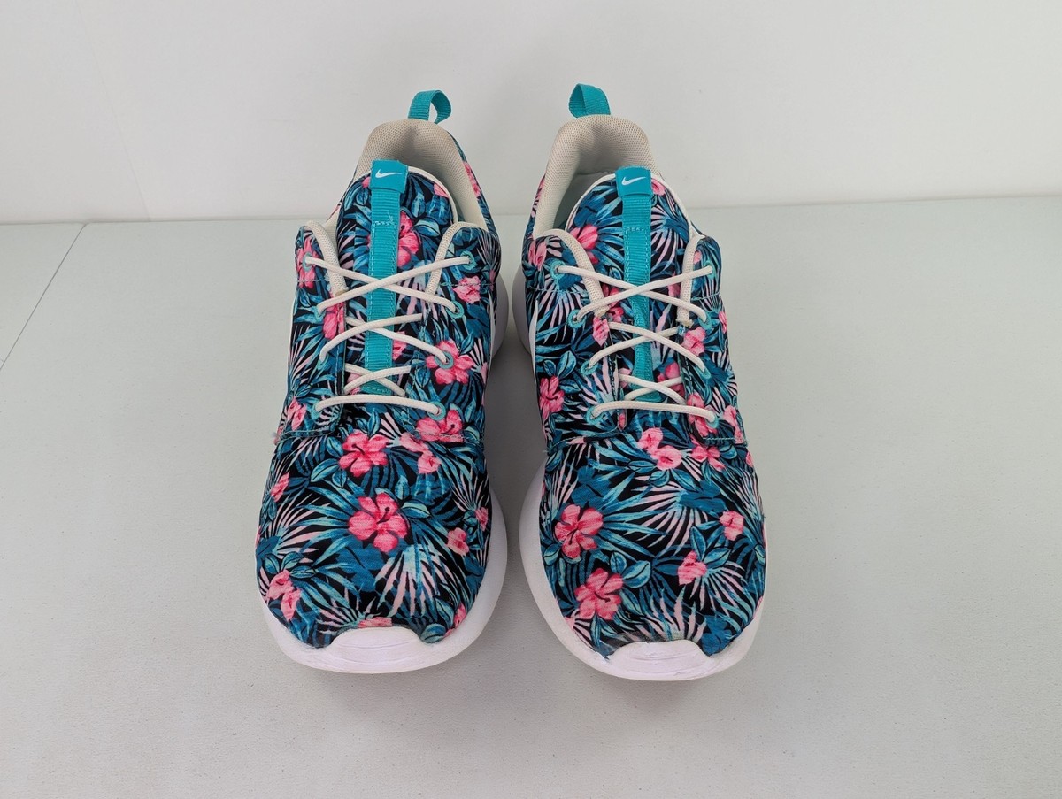 Nike Roshe One  Mens Floral Blue and Pink Sneakers Size 8 Nike Floral Pattern Sneakers Roshe Run Floral | Mercari main image 2