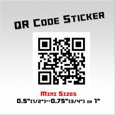 Custom QR Code Sticker Printed Laminated Personalized Business Website link V1