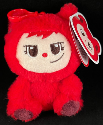 LaBabies - ReRe - Monster Keychain Clip - Approx 5'' High - Super Soft - Red