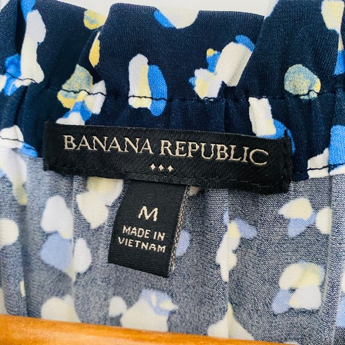 Banana Republic navy design sleeveless high neck dress (Size: Medium) - Picture 4 of 5