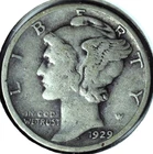 1929 MERCURY DIME - 90% SILVER - 17.9 mm - 2.50 g - DM 008