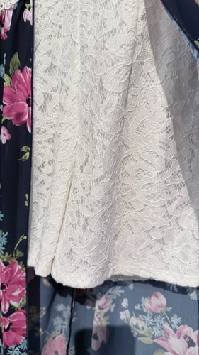 NWT RARE EDITIONS ROMPER DRESS GIRLS High-Low Floral Summer Special Occasion 16 - Picture 5 of 10
