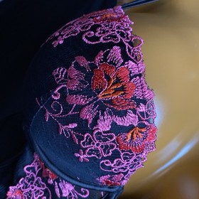 Ann Summers KARMEN Underwired Suspender Body Black Embroidered Mesh, 12-14 D-DD