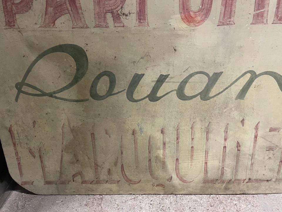 Enseigne Ancienne Parfumerie Maroquinerie Tôle Palette Peinture Plaque Émaillé - Photo 3/4