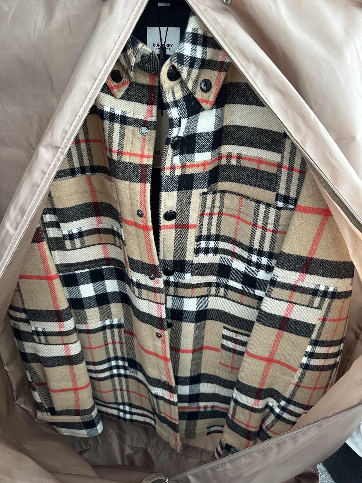 Burberry Archive Patchwork Check Overshirt Jacket - image 4