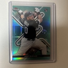 2022 Topps Finest - Jake Burger #7 Aqua Refractor /199 (RC)