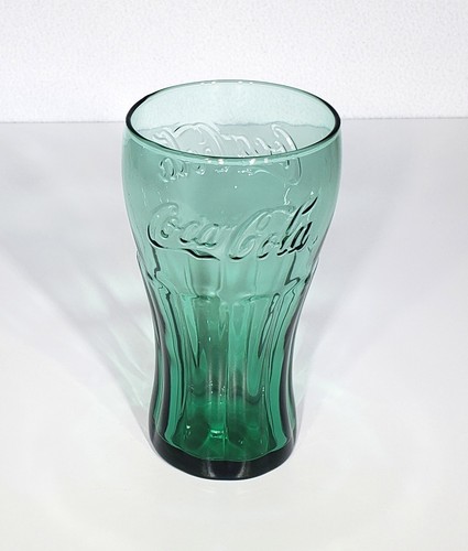 Coca Cola Coke Glasses Tumblers Blue Green Color 5 Glass Tumbler Set Lot 6" EUC - Picture 5 of 7