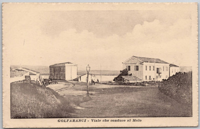 Golfo Aranci Viale che conduce al Molo Carte Postale Postcard