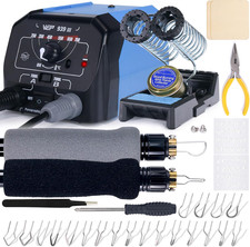 939-III Dual Pen Wood Burning Kit 34-IN-1 with 20 Woodburning Tips Soft-Grip Pyr