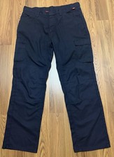 Bulwark FR Cargo Pants Mens 38x32 Workwear Utility Navy Ripstop