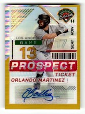 2024 Panini Prospect Edition Signature Gold #139 Orlando Martinez RC AUTO 8/10