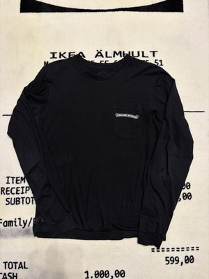 Chrome Hearts Black Graphic Pocket Long Sleeve Cotton T-Shirt Medium