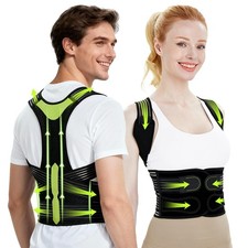 Posture Corrector for Women and Men, Invisible Full Back Support Brace with Enha