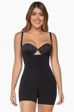 Curveez Womens Size Large Shapewear Bodysuit Second Skin Hip Hugger in Black 077