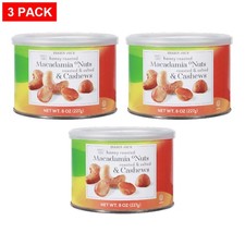 Trader Joe s Honey Roasted Macadamia Nuts Cashews 8 Oz - Pack of 3