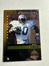 1998 Pinnacle Mint Lasting Impressions Barry Sanders Insert Card #3 Lions