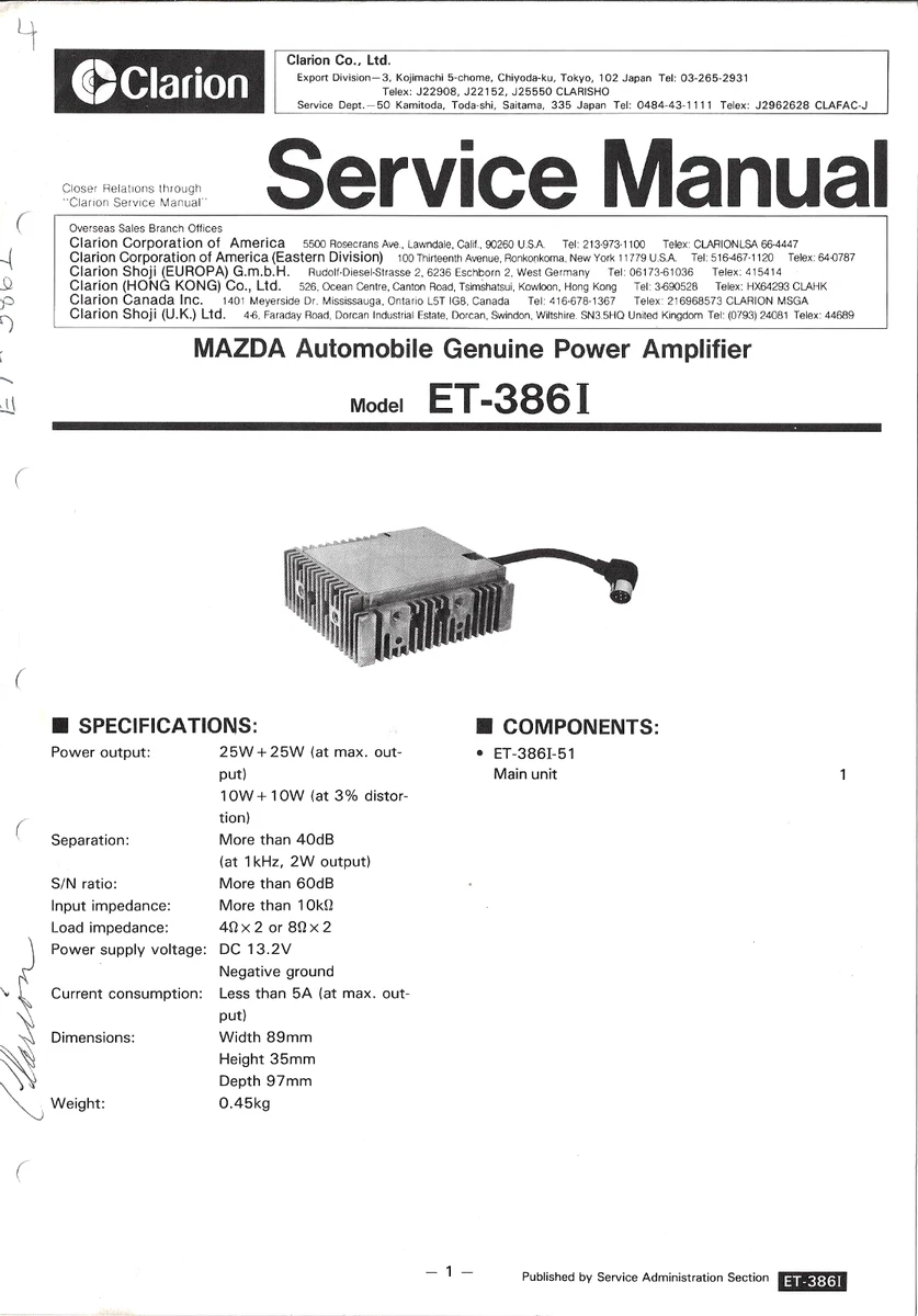 Clarion Vintage Electronics for sale | eBay