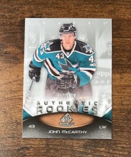 2010-11 SP Game Used Edition Authentic Rookies /699 John McCarthy #134 Sharks RC