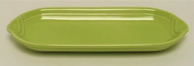 HOMER LAUGHLIN CHINA FIESTA CHARTREUSE LTD Corn Relish Utility Tray: New 1998 Original Stock