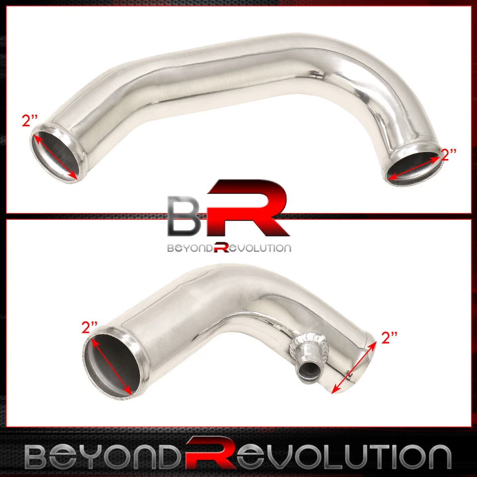 For 1990-1996 300ZX Z32 Twin Turbo Polish Aluminum Intercooler Pipe Kit Couplers - Image 2 of 4