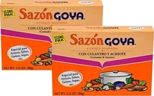 Goya Sazon Con Culantro Y Achiote, 20 packets/sobres - 3.5 oz (2 Pack)
