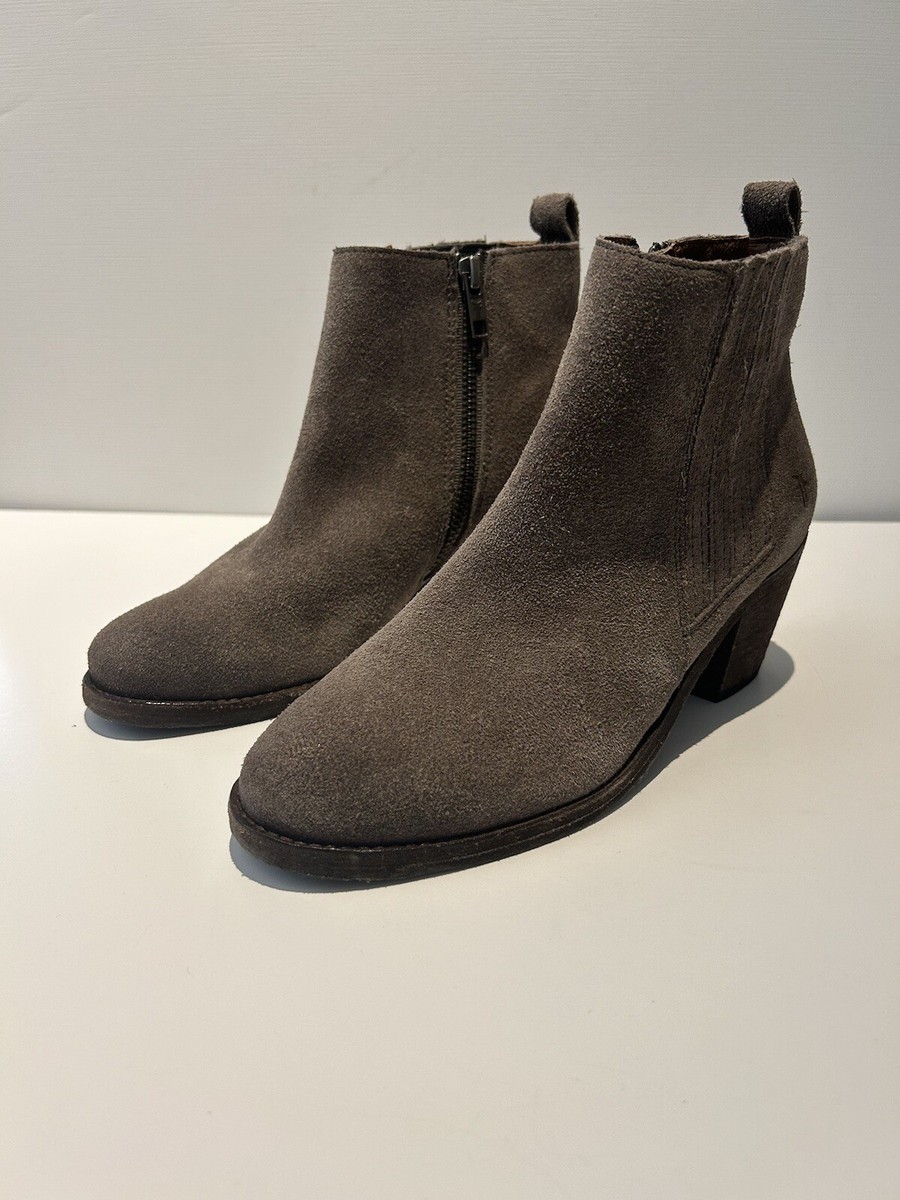 Frye US 5.5 Chelsea Gray With Zipper Boots | eBay
