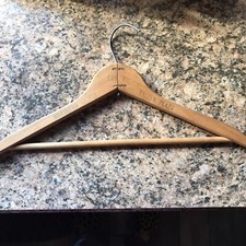 Vintage Northern Lights Valley Plaza Gary  s Syracuse NY Wooden Coat Hanger