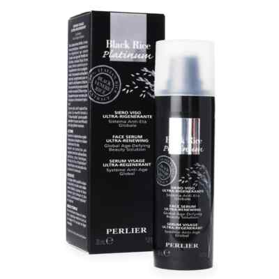 PERLIER Black Rice Face Serum Ultra Renewing Age Defying 1 oz Made In Italy 