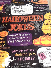 Halloween Throw Blanket Jokes Blanket Ghost Witch Owl Pumpkins Soft 50" x 60"