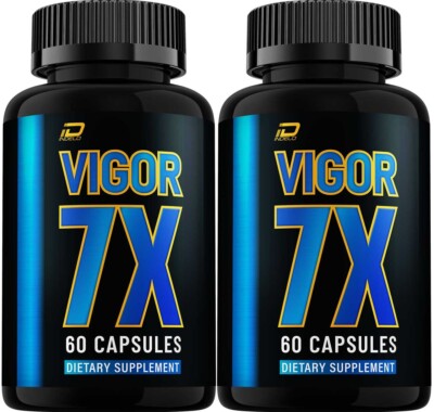 (2 Pack) Vigor 7x for Men Capsules   Vigor7x Overall Health Energy All Natural