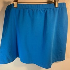 LBH SZ Med  Womens Sleeveless Top Golf Tennis Athletic White Blue W skirt