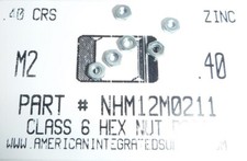 M2-.40 HEX NUTS CLASS 6 STEEL ZINC PLATED (50)