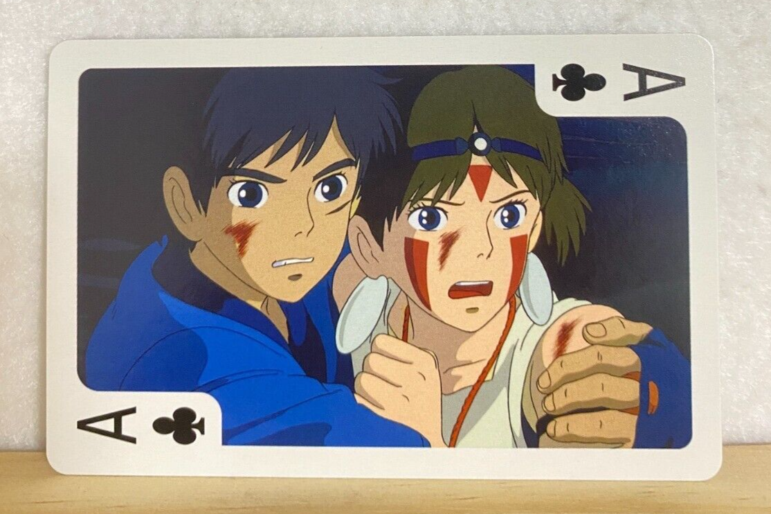 Princess Mononoke Ashitaka San Ghibli Playing Card Club Ace Anime