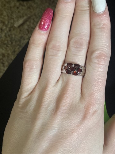 NWT Sterling Silver - Garnet Statement Ring Size 7 MSRP $139 #2048 - Picture 7 of 7