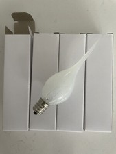 Farmhouse Candl-Lite Silicone Light Bulb 3 Watt 1" Diameter Lot of 4 Candelabra